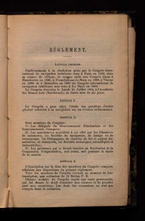 Règlement.