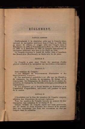 Règlement.