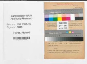 Entnazifizierung Richard Flores, geb. 17.03.1892 (Lehrer)