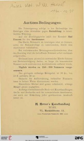 Auctions-Bedingungen