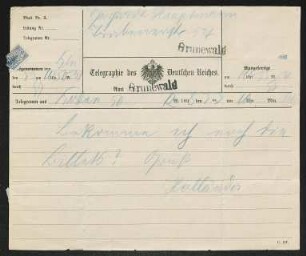 Brief von Felix Hollaender an Gerhart Hauptmann