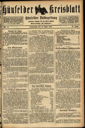 Ausgabe vom Donnerstag, den 10. April 1924.