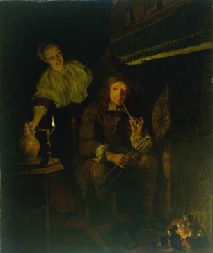 Der Raucher am Kamin