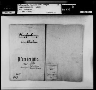 Kapfenburg-Neresheim: Pfarrberichte und Pfarrbeschreibungen