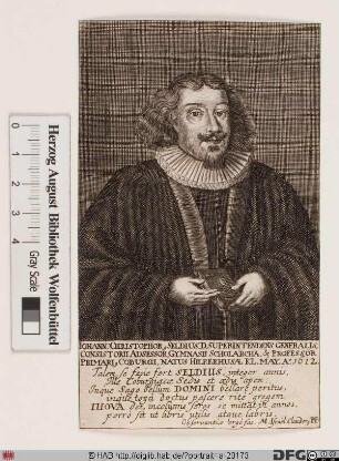 Bildnis Johann Christoph Seld(ius)