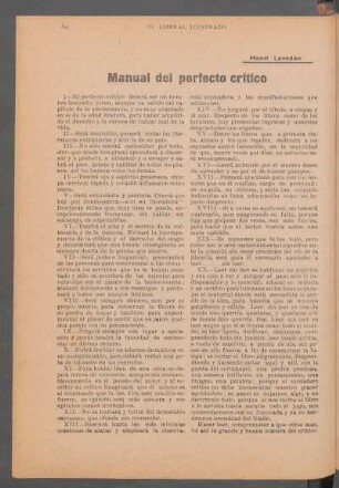 Manual del perfecto crítico : [Traducción]