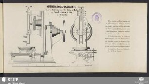 Nuthenstoss-Maschine für 4 1/2' Durchmesser 21" Höhe 15" Hub : 1/15 n. Gr.