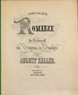 Romanze : für Violoncell mit Begl. d. Pianoforte