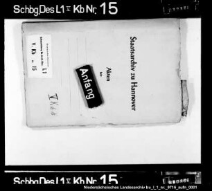 Land- und Viehschatzregister Enthält: auch: Amt Lauenau