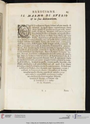 Il Marmo di Rufrio et la sua dichiaratione