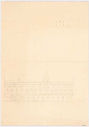 Rathaus, Hamburg: Hauptfassade; Studien zu Hauptfassade