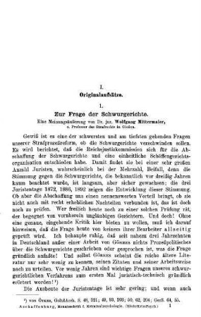 1-24, Zur Frage der Schwurgerichte