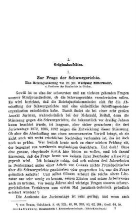 1-24, Zur Frage der Schwurgerichte