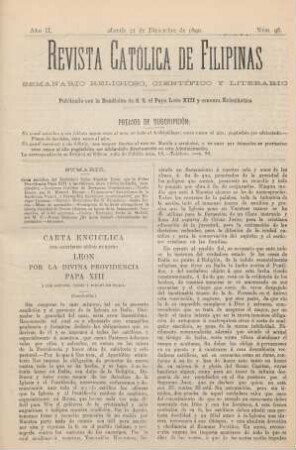 Ano II. Manila 21 de Diciembre de 1890, Núm. 98