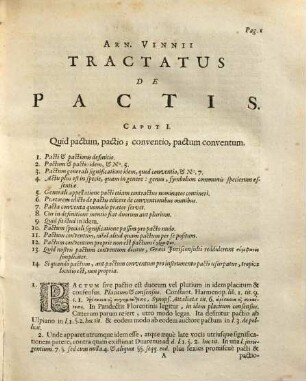 Arnoldi Vinnii I. C. Tractatus Quinque De Pactis, Jurisdictione, Collationibus, Transactionibus et Quaestionibus Iuris Selectis