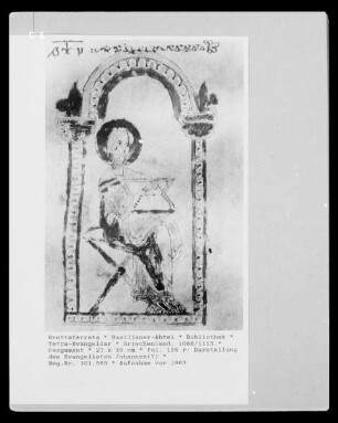 Tetra-Evangeliar — fol. 125 r: Darstellung des Evangelisten Johannes(?)