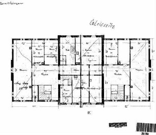Spaichingen: Empfangsgebäude Verwaltungsgebäude Grundriß 2.Stock