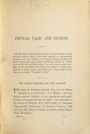 Popular Tales and Fictions their Migrations and Transformations : By W. A. Clouston, 2