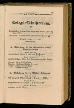 Kriegs=Ministerium.