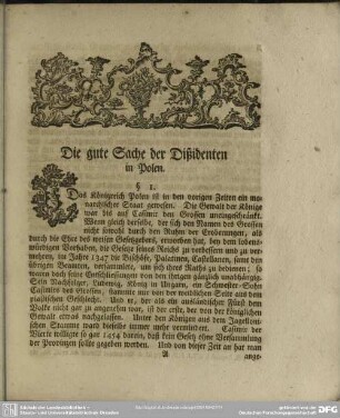 Die gute Sache der Dißidenten in Polen