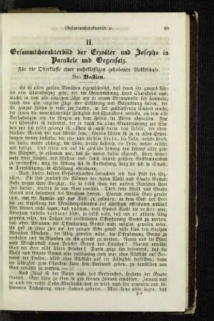 Gesammtcharakterbild der Erzväter und Josephs in Parallele und Gegensatz : für die Oberklasse einer mehrklassigen gehobenen Volksschule