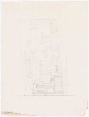 Garten am Postgebäude, Rheinsberg: Lageplan mit Gartenplan