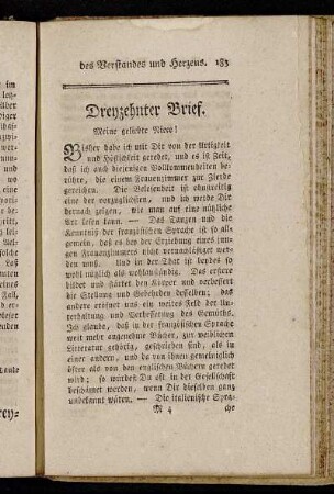 Dreyzehnter Brief.