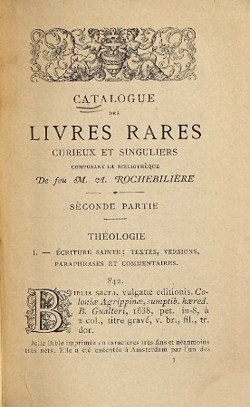 Bibliothèque de feu M. A. Rochebilière, 2