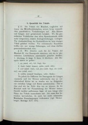 5. Quantität der Vokale