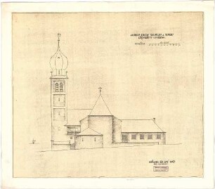 Bestelmeyer, German; Neuburg an der Donau (Bayern); Ev. Kirche - Chorseite (Ansicht)
