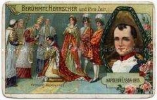 Sammelbild "Napoleon I." aus der Serie "Berühmte Herrscher und ihre Zeit" (Nr. 6)
