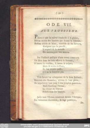 Ode VII. Aux Prussiens.