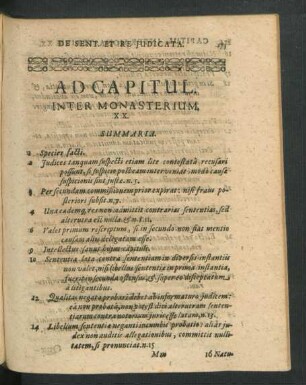 Ad Capitul. Inter Monasterium. XX.