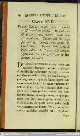 Caput XVIII. De gente Claudia, ex qua Gliciae. Scriptura & etymologia nominis. ...