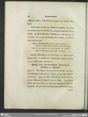 Büste der verwitweten Herzogin Amalia von Weimar
