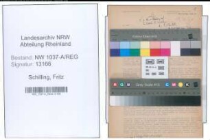 Entnazifizierung Fritz Schilling , geb. 25.07.1901 ()
