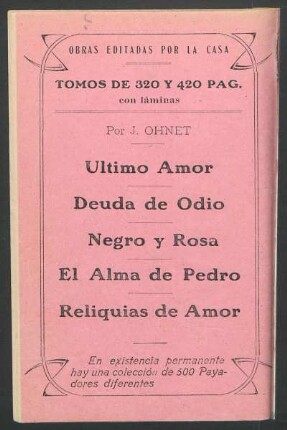 Obras editadas por la casa