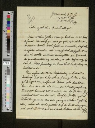 Brief an Arthur Wichmann