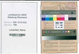 Entnazifizierung Maria Lauterfeld , geb. 20.02.1875 (Milchhaendlerin)