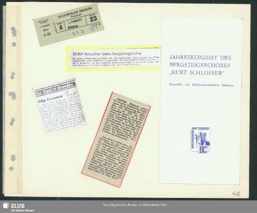 Jahreskonzert des Bergsteigerchores "Kurt Schlosser", 05. November 1978