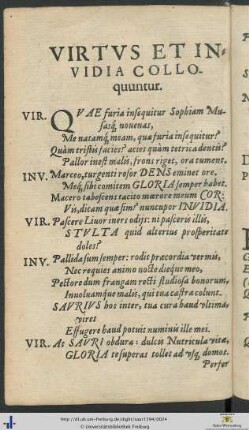 Virtus Et Invidia Colloquntur