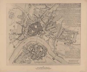 Pläne und Ansichten der Stadt aus den Jahren 1521 - 1898, Lichtdruck, 1898 : Atlas zur Geschichte Dresdens : Pläne und Ansichten der Stadt aus den Jahren 1521 - 1898 ; mit einem Abriß der geschichtlichen Ortskunde von Dresden / hrsg. von Otto Richter. - Dresden : Stengel & Markert , 1898. - 39 Bl. : Kt.