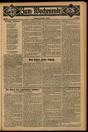 Zweite Ausgabe vom Sonntag, den 04. Oktober 1931.