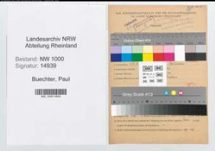 Entnazifizierung Paul Buechter, geb. 25.02.1904 (Landwirt)