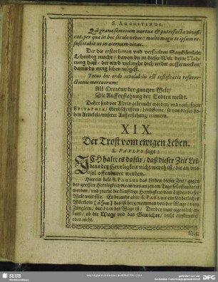 XIX. Der Trost vom ewigen Leben