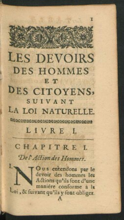 Chapitre I. De l'Action des Hommes.