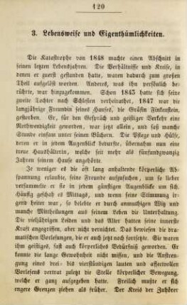 3. Lebensweise und Eigenthümlichkeiten