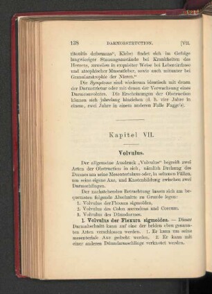 Kapitel VII. Volvulus.