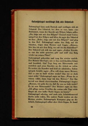 Eulenspiegel verdingt sich als Schmied