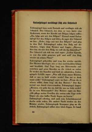 Eulenspiegel verdingt sich als Schmied